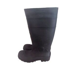 Black Rubber Work Farm Hunt Boots Waterproof Men's 5 Women's 8 USA